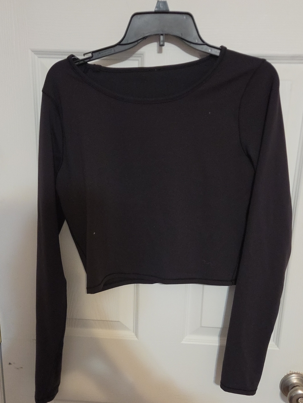 lululemon athletica Black Wunder Train  Long-Sleeve Crop Top